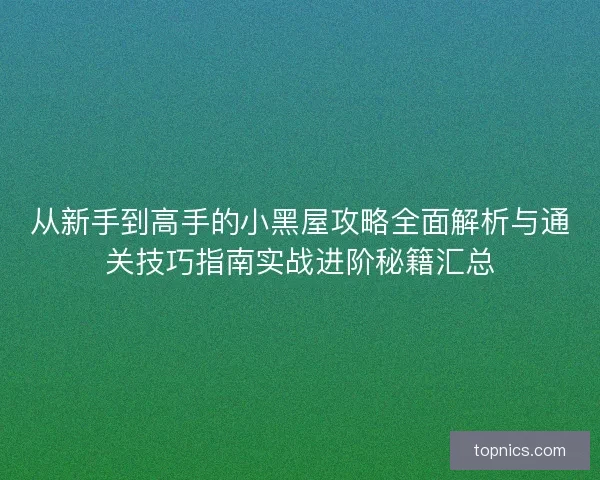 从新手到高手的小黑屋攻略全面解析与通关技巧指南实战进阶秘籍汇总 从新手到高手的小黑屋攻略全面解析与通关技巧指南实战进阶秘籍汇总