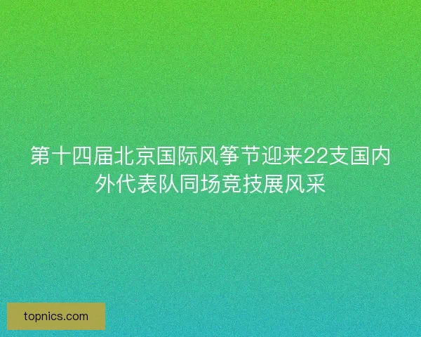 第十四届北京国际风筝节迎来22支国内外代表队同场竞技展风采 第十四届北京国际风筝节迎来22支国内外代表队同场竞技展风采