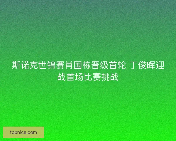 斯诺克世锦赛肖国栋晋级首轮 丁俊晖迎战首场比赛挑战 斯诺克世锦赛肖国栋晋级首轮 丁俊晖迎战首场比赛挑战